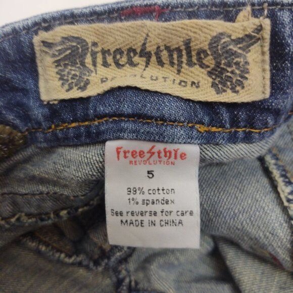 FreeStyle Revolution Jeans Capris Juniors Size 5‎ - Picture 6 of 7